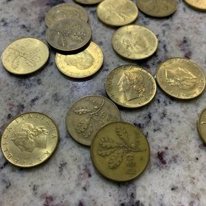 - Lira coins from Italy